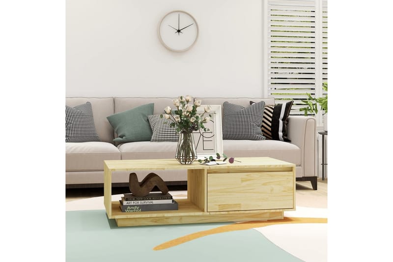 Soffbord 110x50x33,5 cm massiv furu - Brun - Möbler - Bord