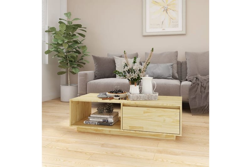 Soffbord 110x50x33,5 cm massiv furu - Brun - Möbler - Bord