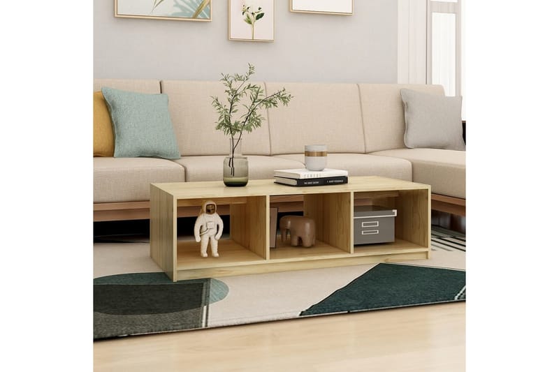 Soffbord 110x50x34 cm massiv furu - Brun - Möbler - Bord