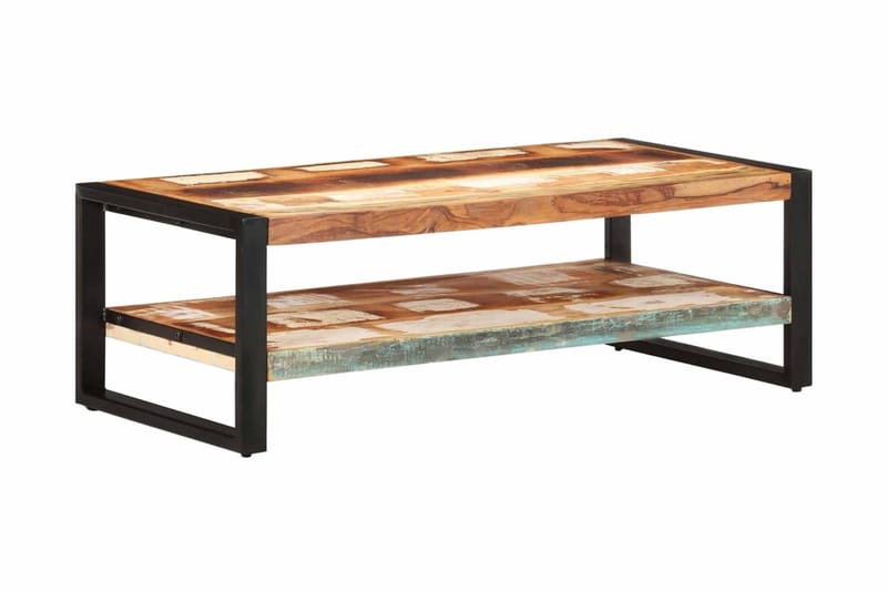 Soffbord 120x60x40 cm massivt återvunnet trä - Brun - Möbler - Bord