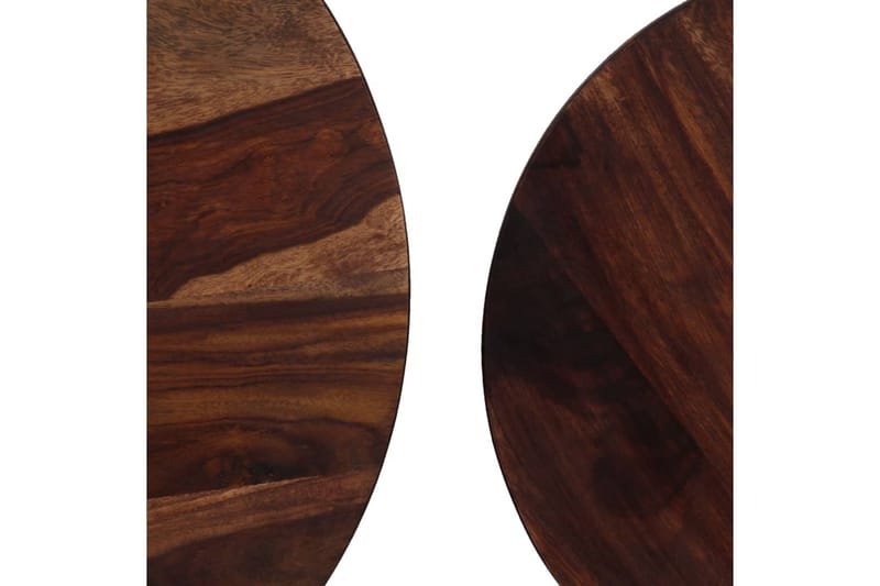 Soffbord 2 delar massivt sheshamträ 60x35 cm - Brun - Bord - Satsbord