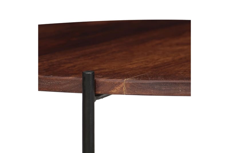 Soffbord 2 delar massivt sheshamträ 60x35 cm - Brun - Möbler - Bord