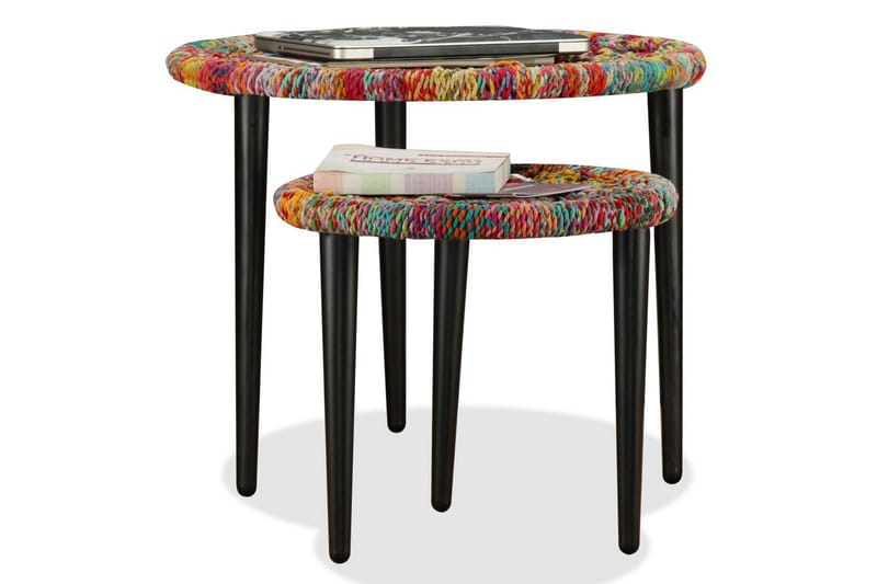 Soffbord 2 st chindidetaljer flerfärgad - Flerfärgad - Bord - Satsbord