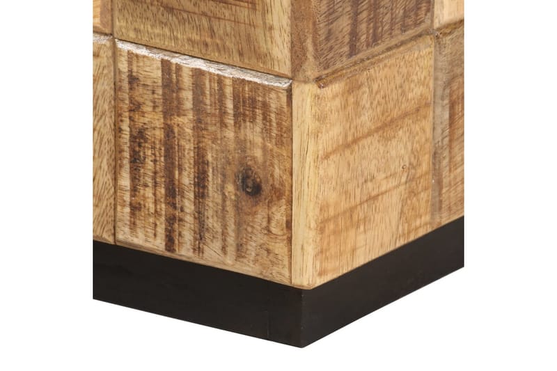 Soffbord 2 st med klossdesign grovt mangoträ - Brun - Möbler - Bord
