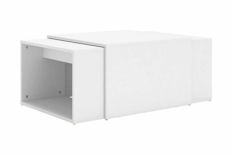 Soffbord 3 delar vit 60x60x30 cm spånskiva - Vit - Soffbord - Bord