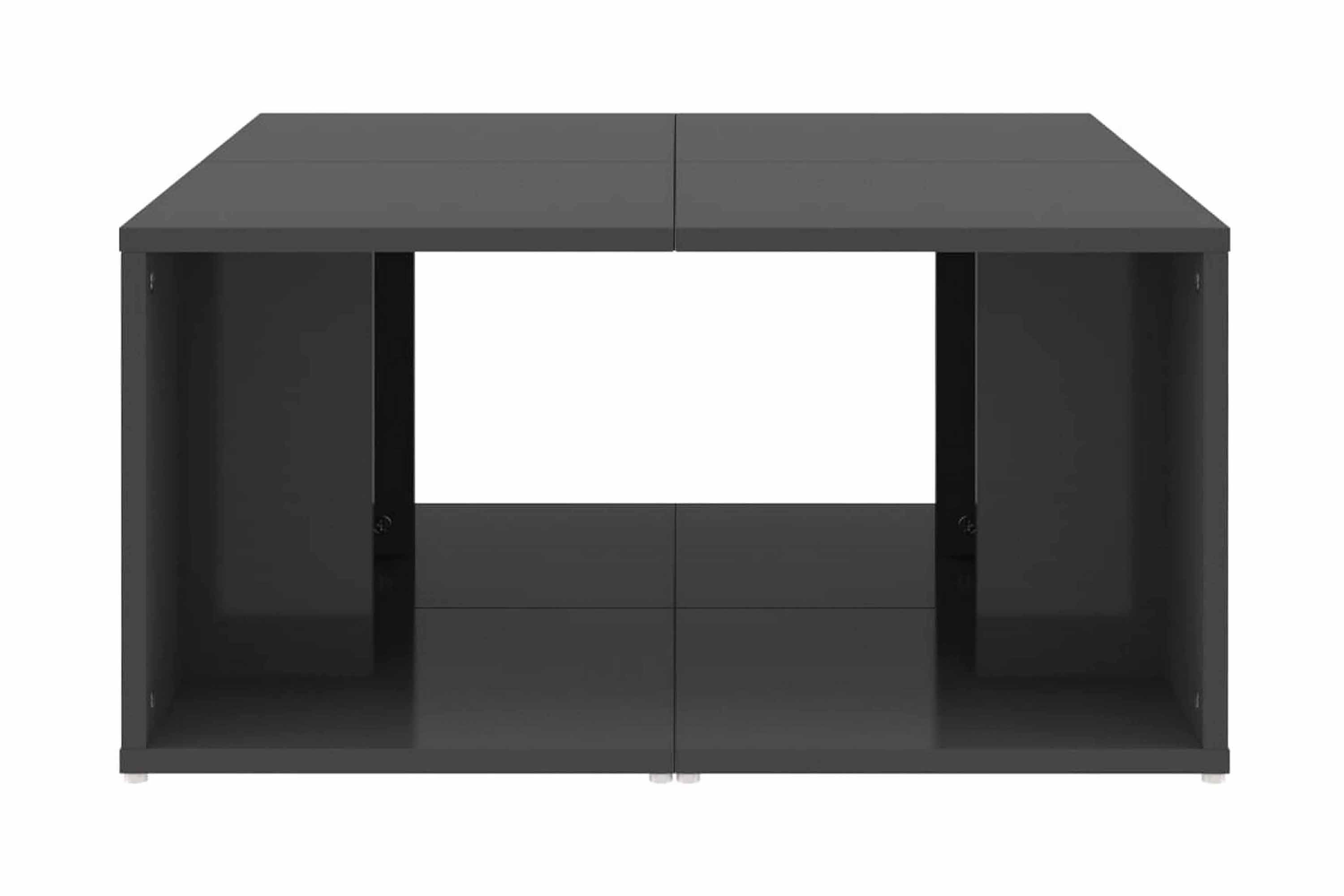 Soffbord 4 st grå högglans 33x33x33 cm spånskiva – Grå
