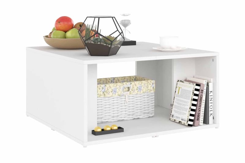 Soffbord 4 st vit 33x33x33 cm spånskiva - Vit - Möbler - Bord