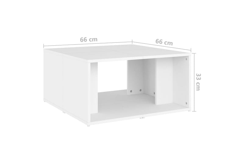 Soffbord 4 st vit 33x33x33 cm spånskiva - Vit - Möbler - Bord
