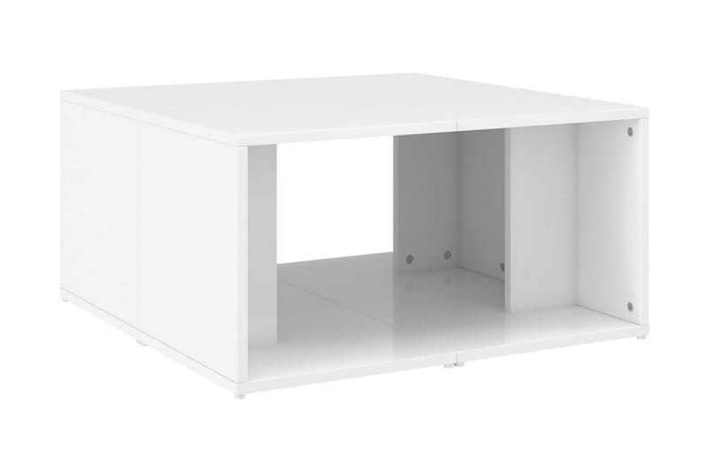 Soffbord 4 st vit högglans 33x33x33 cm spånskiva - Vit - Möbler - Bord