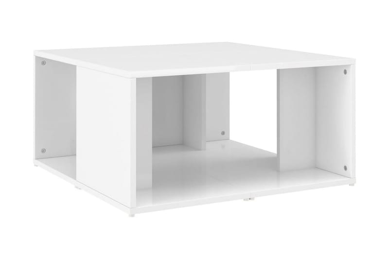 Soffbord 4 st vit högglans 33x33x33 cm spånskiva - Vit - Möbler - Bord