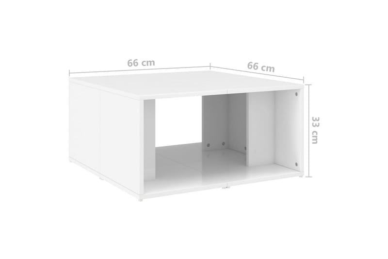 Soffbord 4 st vit högglans 33x33x33 cm spånskiva - Vit - Möbler - Bord