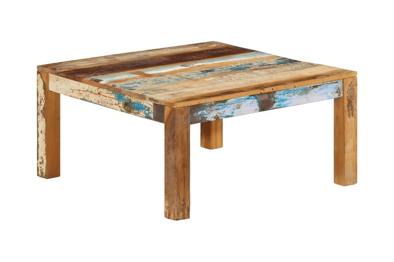 Soffbord 80x80x40 cm massivt återvunnet trä - Brun - Möbler - Bord