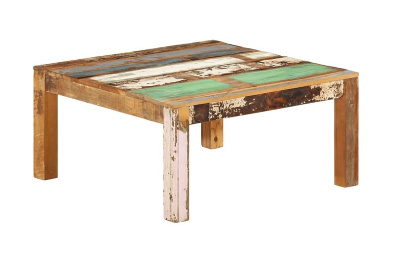 Soffbord 80x80x40 cm massivt återvunnet trä - Brun - Möbler - Bord
