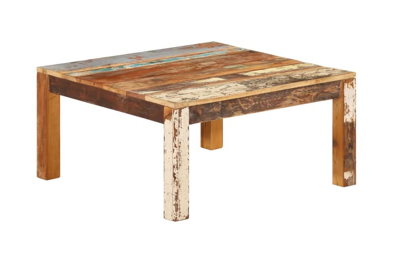 Soffbord 80x80x40 cm massivt återvunnet trä - Brun - Möbler - Bord