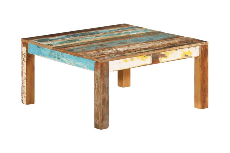 Soffbord 80x80x40 cm massivt återvunnet trä - Brun - Möbler - Bord