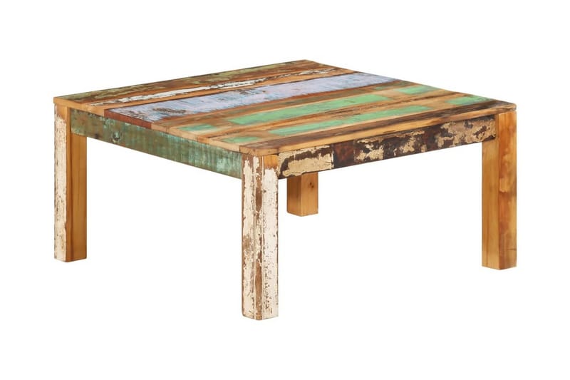 Soffbord 80x80x40 cm massivt återvunnet trä - Brun - Möbler - Bord