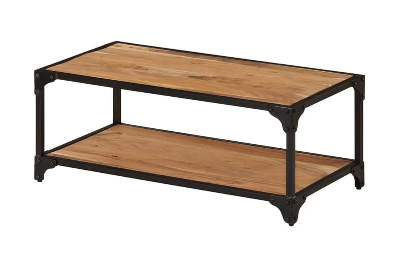 Soffbord 90x45x35 cm massivt akaciaträ - Brun - Soffbord - Bord