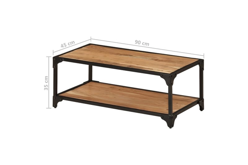Soffbord 90x45x35 cm massivt akaciaträ - Brun - Möbler - Bord