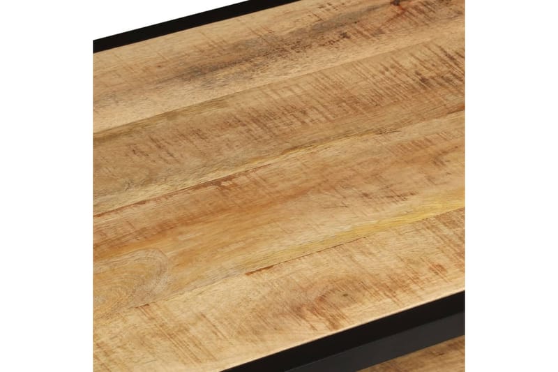 Soffbord 90x45x35 cm massivt grovt mangoträ - Brun - Soffbord - Bord