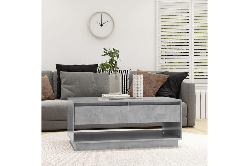 Soffbord betoggrå 102,5x55x44 cm spånskiva - Grå - Möbler - Bord