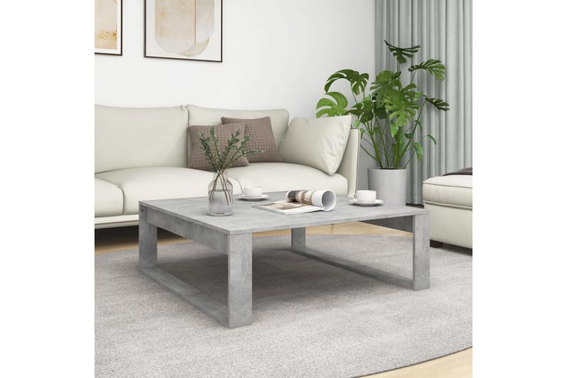 Soffbord betonggrå 100x100x35 cm spånskiva - Grå - Möbler - Bord