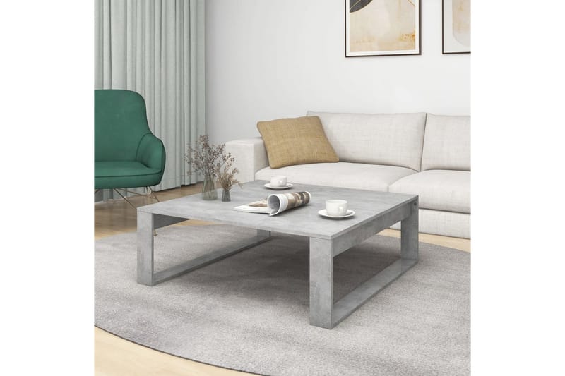 Soffbord betonggrå 100x100x35 cm spånskiva - Grå - Möbler - Bord