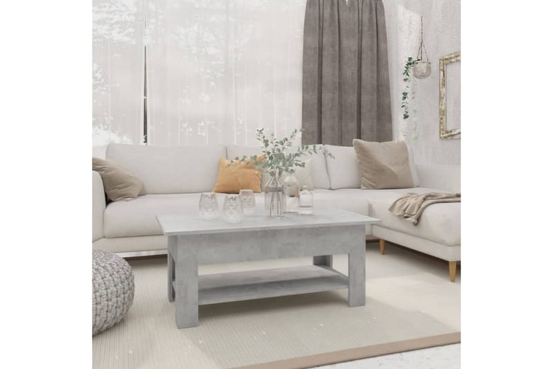 Soffbord betonggrå 102x55x42 cm spånskiva - Grå - Möbler - Bord