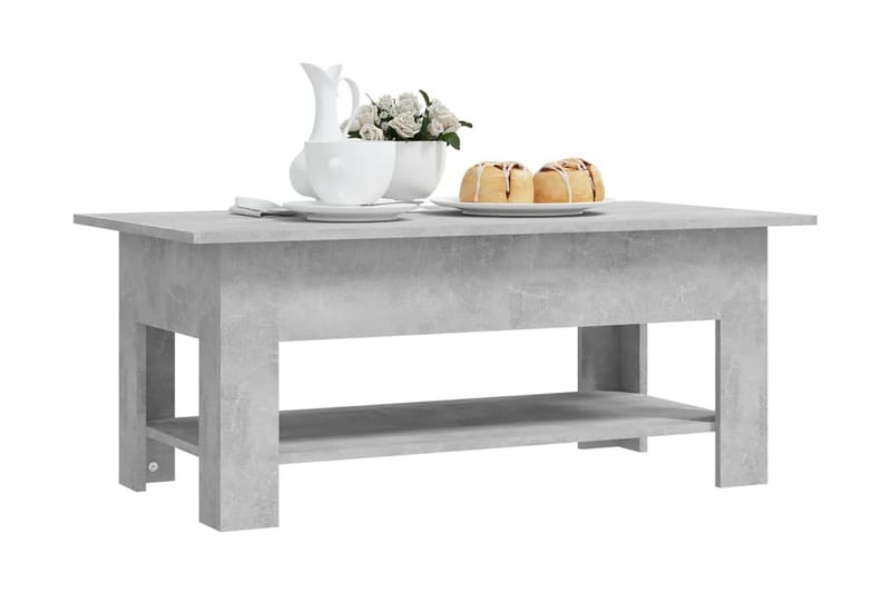 Soffbord betonggrå 102x55x42 cm spånskiva - Grå - Möbler - Bord