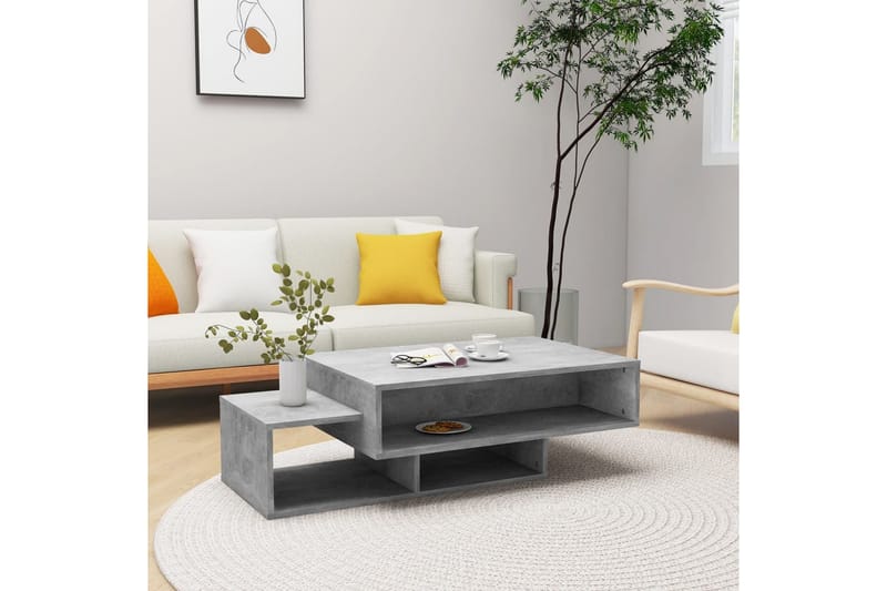 Soffbord betonggrå 105x55x32 cm spånskiva - Grå - Möbler - Bord