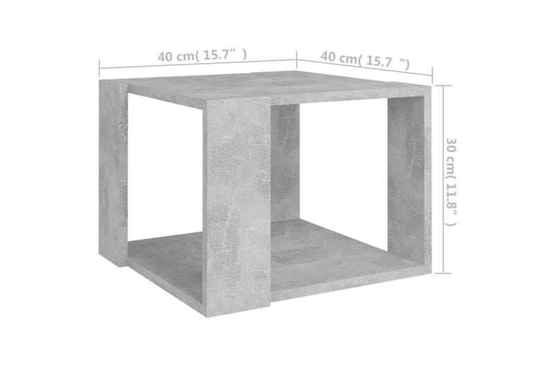 Soffbord betonggrå 40x40x30 cm spånskiva - Grå - Möbler - Bord