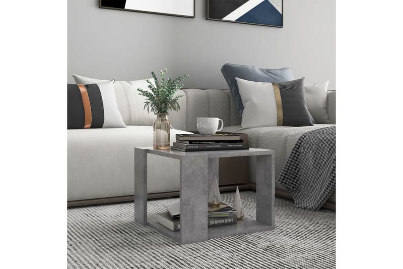 Soffbord betonggrå 40x40x30 cm spånskiva - Grå - Möbler - Bord