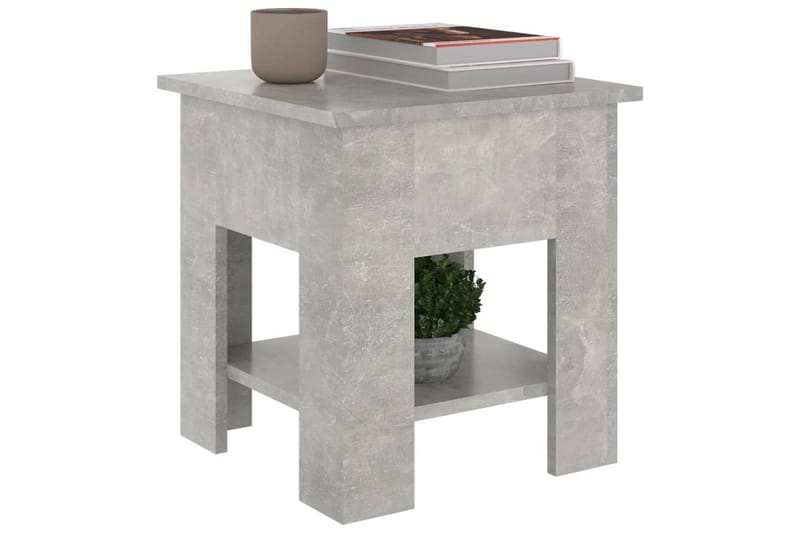 Soffbord betonggrå 40x40x42 cm konstruerat trä - Grå - Möbler - Bord