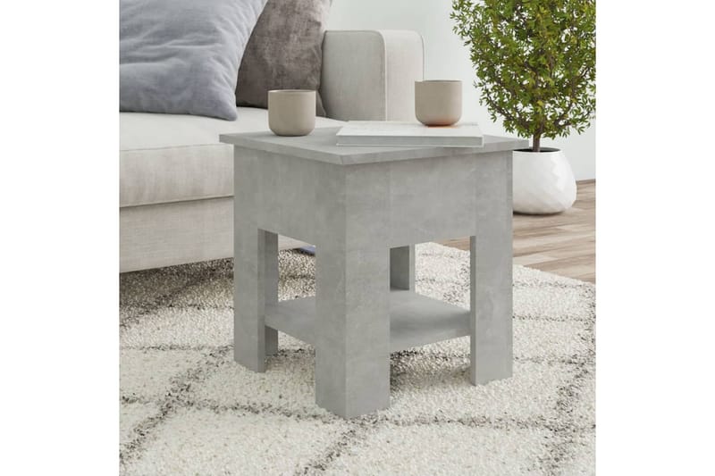 Soffbord betonggrå 40x40x42 cm konstruerat trä - Grå - Möbler - Bord