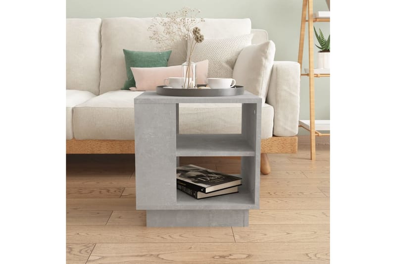 Soffbord betonggrå 40x40x43 cm konstruerat trä - Grå - Möbler - Bord