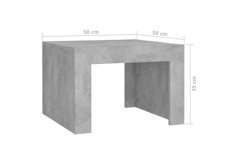 Soffbord betonggrå 50x50x35 cm spånskiva - Grå - Möbler - Bord