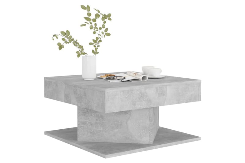 Soffbord betonggrå 57x57x30 cm spånskiva - Grå - Möbler - Bord
