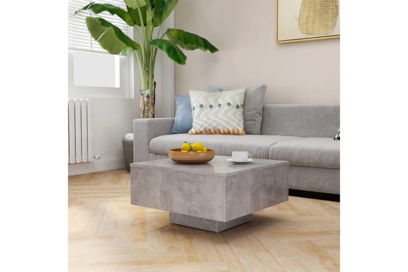 Soffbord betonggrå 60x60x31,5 cm spånskiva - Grå - Möbler - Bord