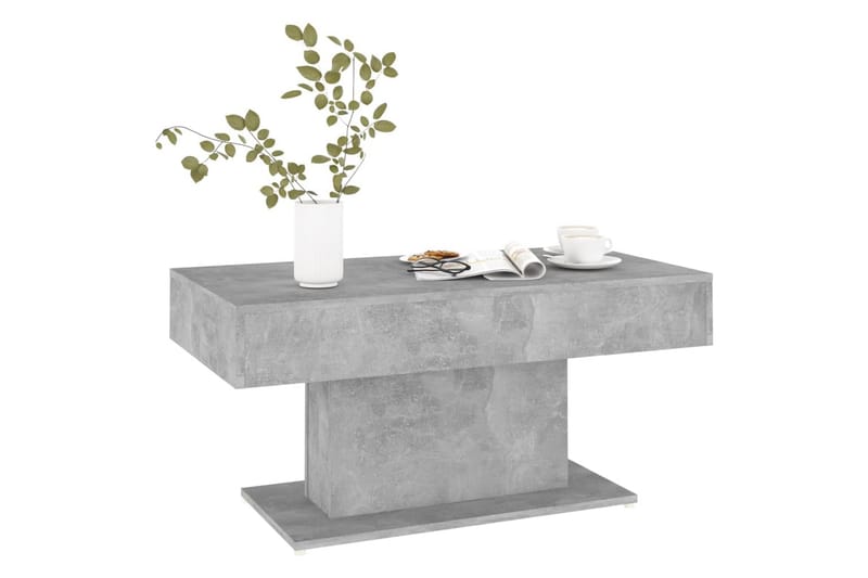 Soffbord betonggrå 96x50x45 cm spånskiva - Grå - Möbler - Bord