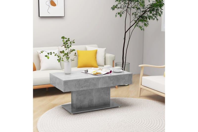 Soffbord betonggrå 96x50x45 cm spånskiva - Grå - Möbler - Bord