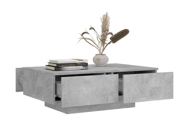 Soffbord betongrå 90x60x31 cm spånskiva - Grå - Möbler - Bord