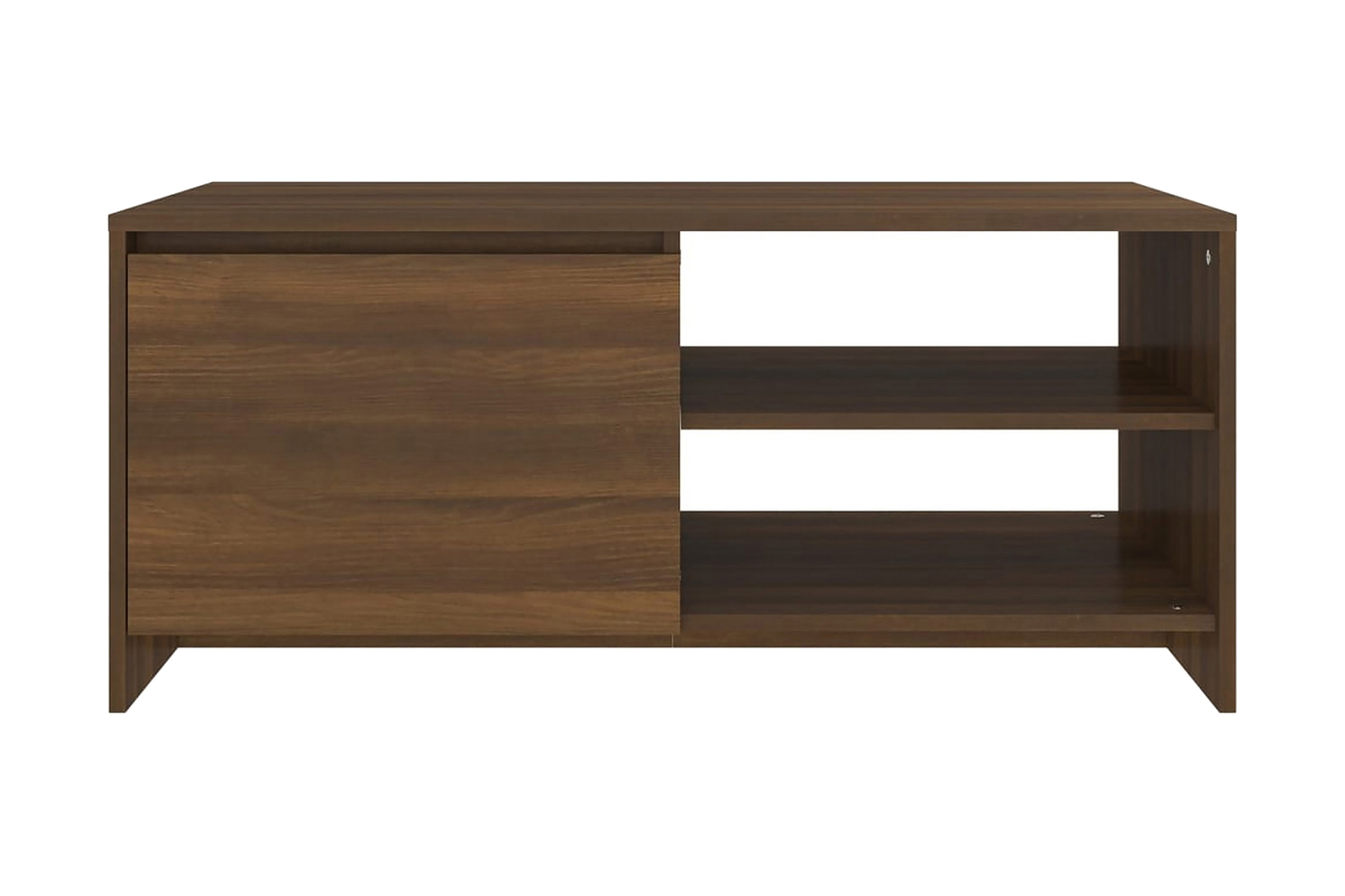 Soffbord brun ek 102x50x45 cm konstruerat trä – Brun