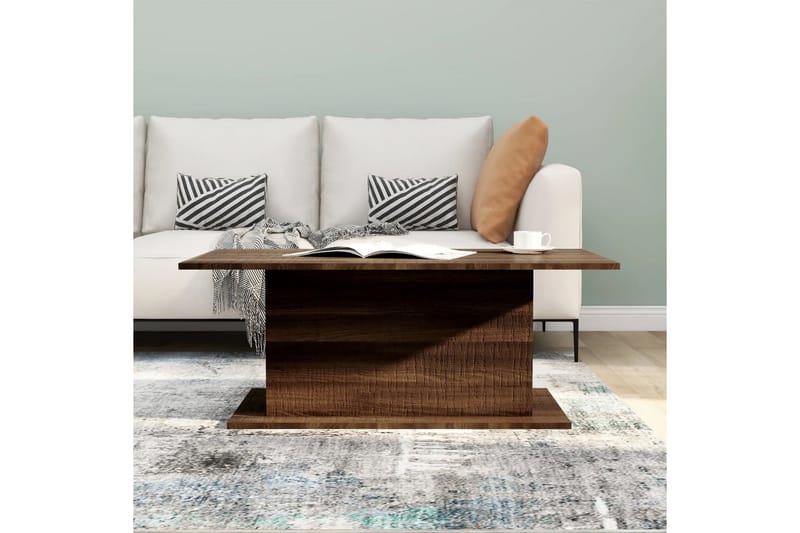 Soffbord brun ek 102x55,5x40 cm spånskiva - Brun - Möbler - Bord