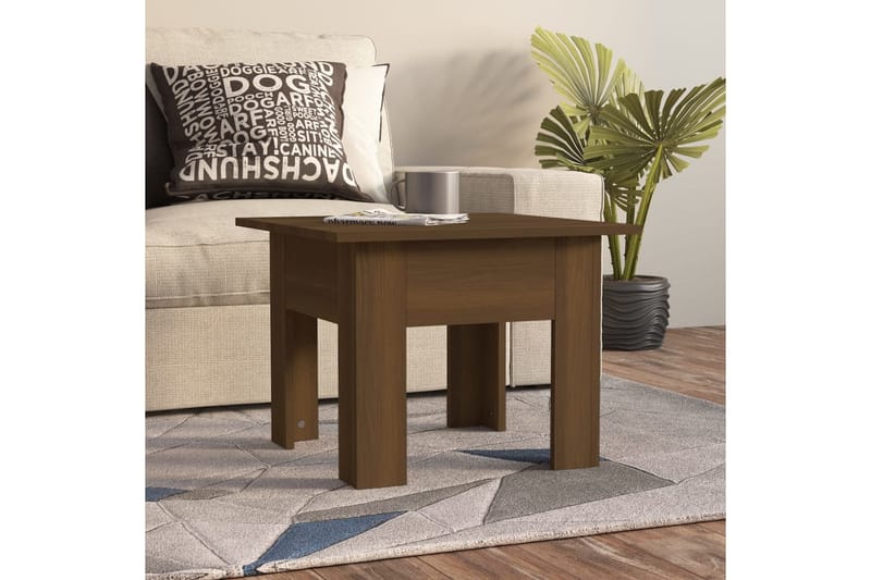 Soffbord brun ek 55x55x42 cm spånskiva - Brun - Möbler - Bord
