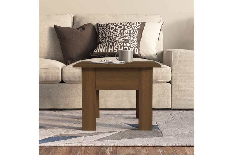 Soffbord brun ek 55x55x42 cm spånskiva - Brun - Möbler - Bord