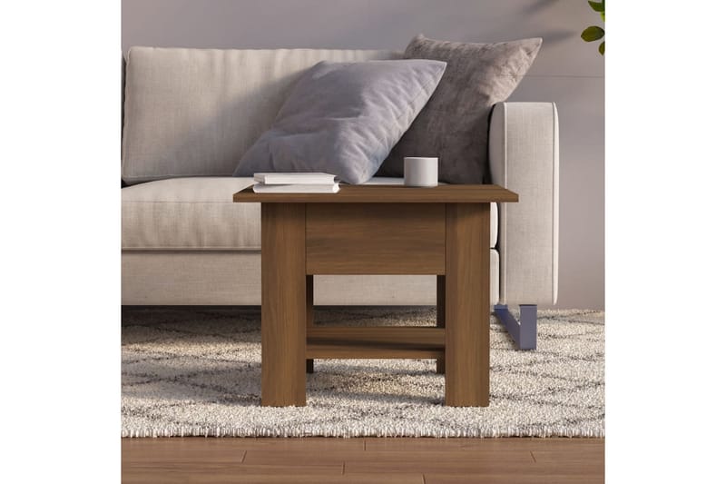 Soffbord brun ek 55x55x42 cm spånskiva - Brun - Möbler - Bord