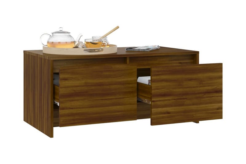 Soffbord brun ek 90x50x41,5 cm spånskiva - Brun - Möbler - Bord