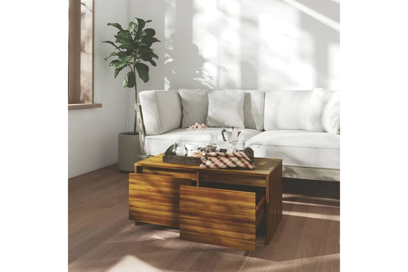 Soffbord brun ek 90x50x41,5 cm spånskiva - Brun - Möbler - Bord
