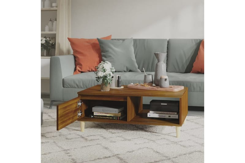 Soffbord brun ek 90x60x35 cm spånskiva - Brun - Möbler - Bord