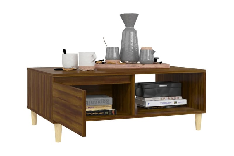 Soffbord brun ek 90x60x35 cm spånskiva - Brun - Möbler - Bord