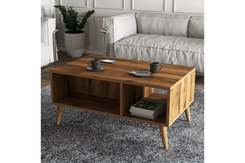 Soffbord Elrasmo Soffbord 90x54x90 cm Brun - Möbler - Bord